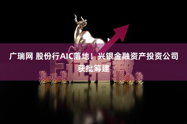广瑞网 股份行AIC落地！兴银金融资产投资公司获批筹建