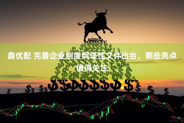 鑫优配 完善企业制度纲领性文件出台，哪些亮点值得关注