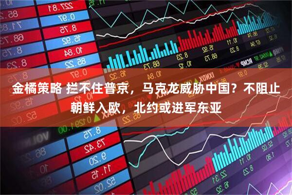 金橘策略 拦不住普京，马克龙威胁中国？不阻止朝鲜入欧，北约或进军东亚