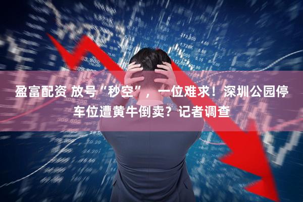 盈富配资 放号“秒空”，一位难求！深圳公园停车位遭黄牛倒卖？记者调查