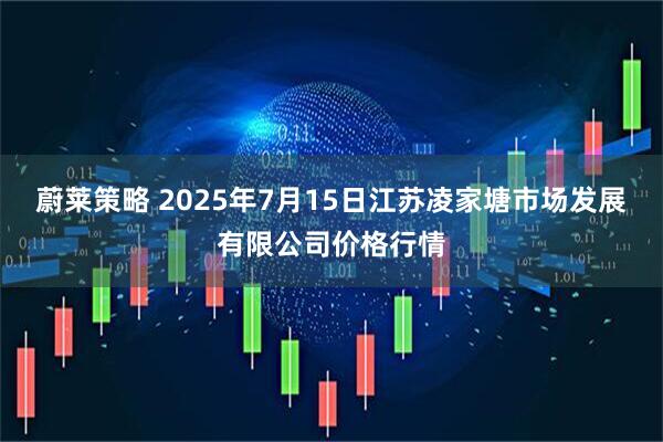 蔚莱策略 2025年7月15日江苏凌家塘市场发展有限公司价格行情