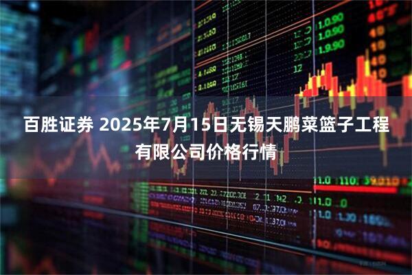 百胜证券 2025年7月15日无锡天鹏菜篮子工程有限公司价格行情