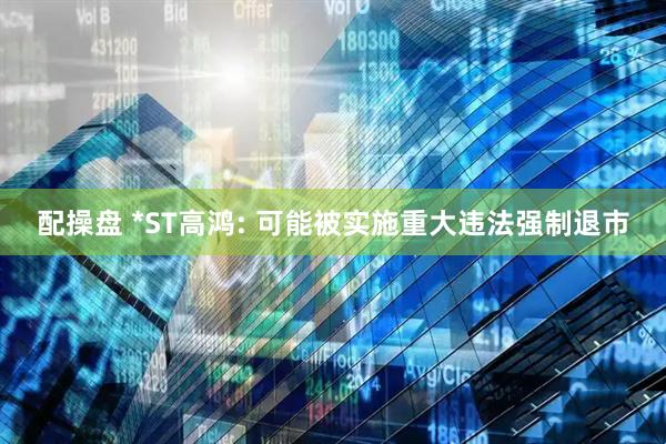 配操盘 *ST高鸿: 可能被实施重大违法强制退市